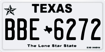 TX license plate BBE6272
