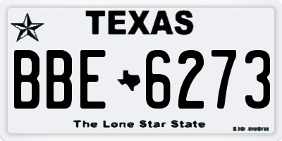 TX license plate BBE6273
