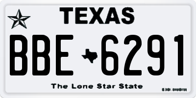 TX license plate BBE6291