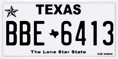 TX license plate BBE6413