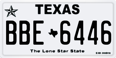TX license plate BBE6446