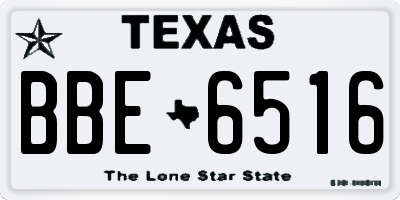 TX license plate BBE6516
