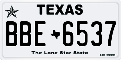 TX license plate BBE6537