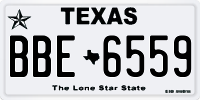 TX license plate BBE6559