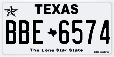 TX license plate BBE6574