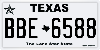 TX license plate BBE6588
