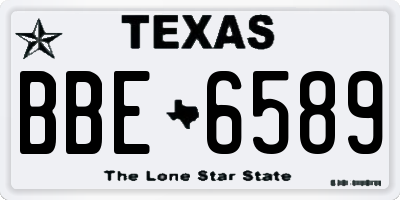 TX license plate BBE6589