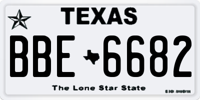 TX license plate BBE6682