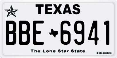 TX license plate BBE6941
