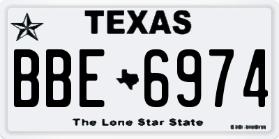 TX license plate BBE6974