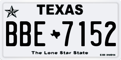 TX license plate BBE7152