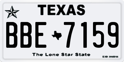 TX license plate BBE7159