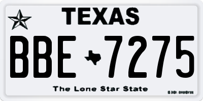 TX license plate BBE7275