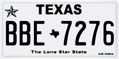 TX license plate BBE7276