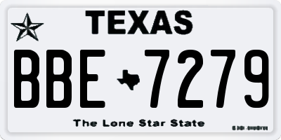 TX license plate BBE7279