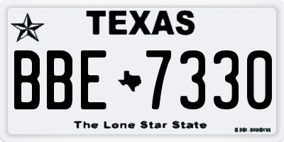 TX license plate BBE7330