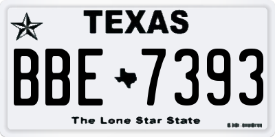 TX license plate BBE7393