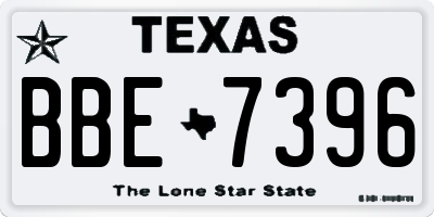 TX license plate BBE7396