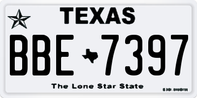 TX license plate BBE7397