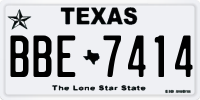 TX license plate BBE7414