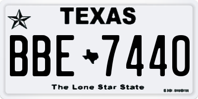 TX license plate BBE7440