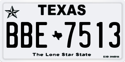 TX license plate BBE7513