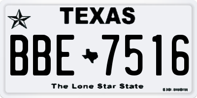 TX license plate BBE7516