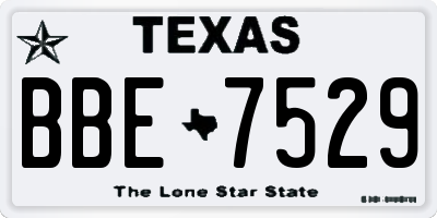 TX license plate BBE7529
