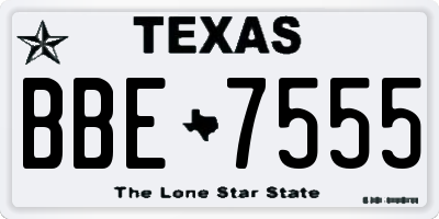 TX license plate BBE7555