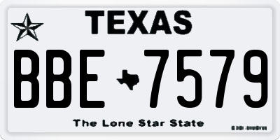 TX license plate BBE7579
