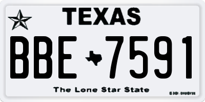 TX license plate BBE7591