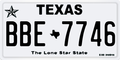TX license plate BBE7746