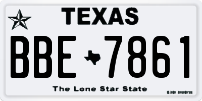 TX license plate BBE7861