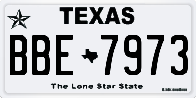 TX license plate BBE7973