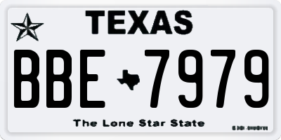 TX license plate BBE7979
