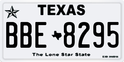 TX license plate BBE8295