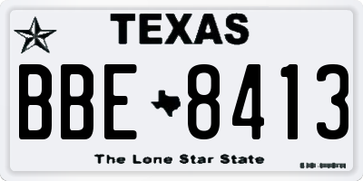 TX license plate BBE8413