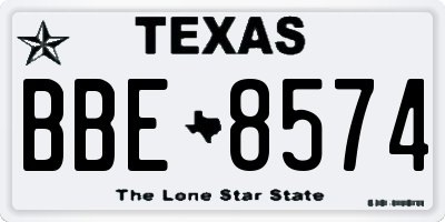 TX license plate BBE8574