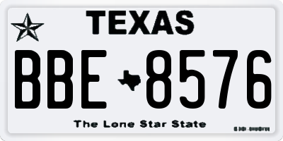 TX license plate BBE8576