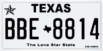 TX license plate BBE8814