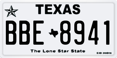 TX license plate BBE8941