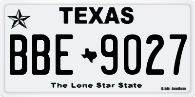 TX license plate BBE9027