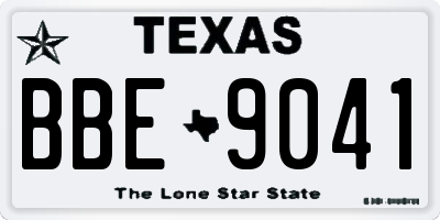 TX license plate BBE9041