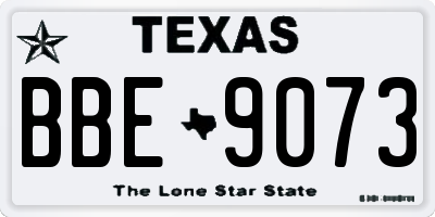 TX license plate BBE9073