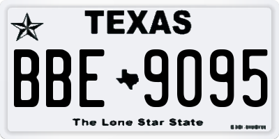 TX license plate BBE9095
