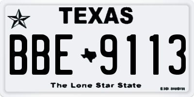 TX license plate BBE9113