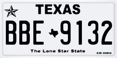 TX license plate BBE9132