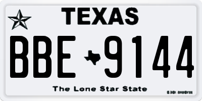 TX license plate BBE9144
