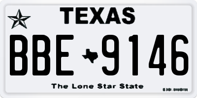 TX license plate BBE9146