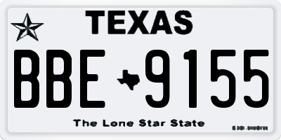 TX license plate BBE9155